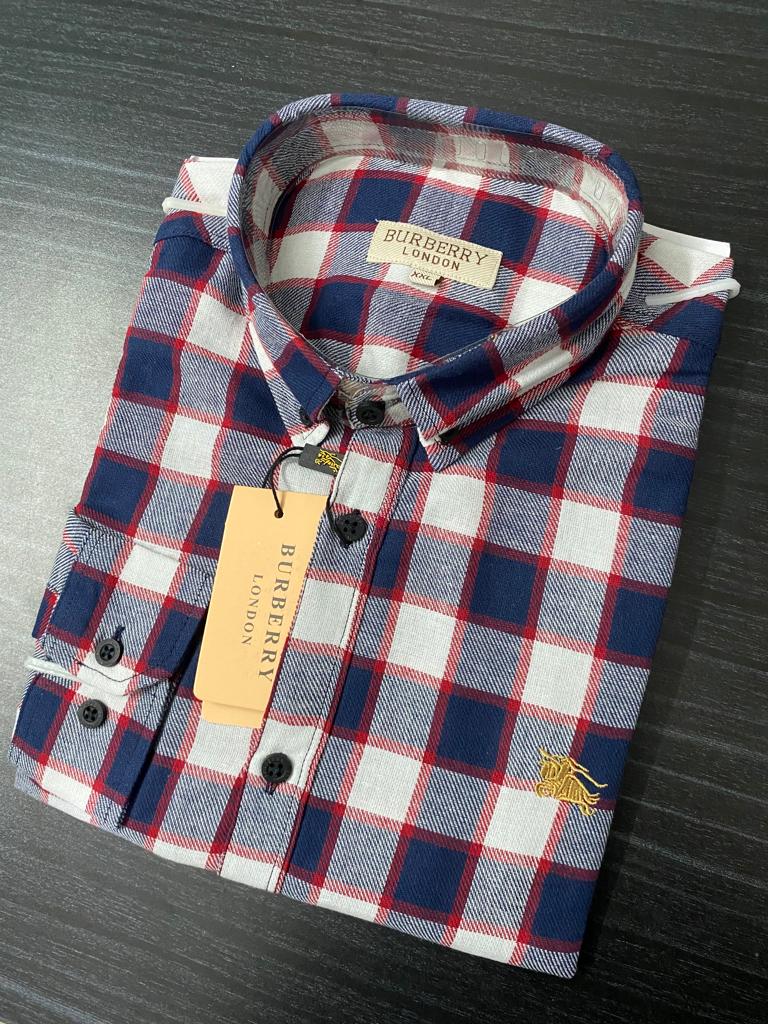 Mens Long Sleeves Check Shirt