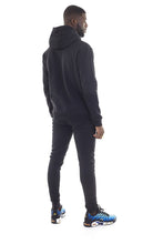 Load image into Gallery viewer, BLACK OVERHEAD HOODIE AND SKINNY JOGGERS TRACKSUIT
