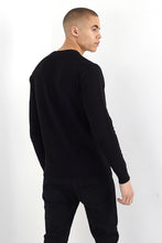 Load image into Gallery viewer, RIB SHOULDER DETAIL EMBROIDERED CREW NECK JUMPER
