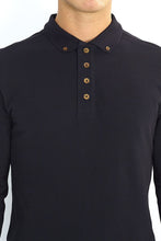 Load image into Gallery viewer, MENS LONG SLEEVED BUTTON UP POLO SHIRT BRAVE SOUL
